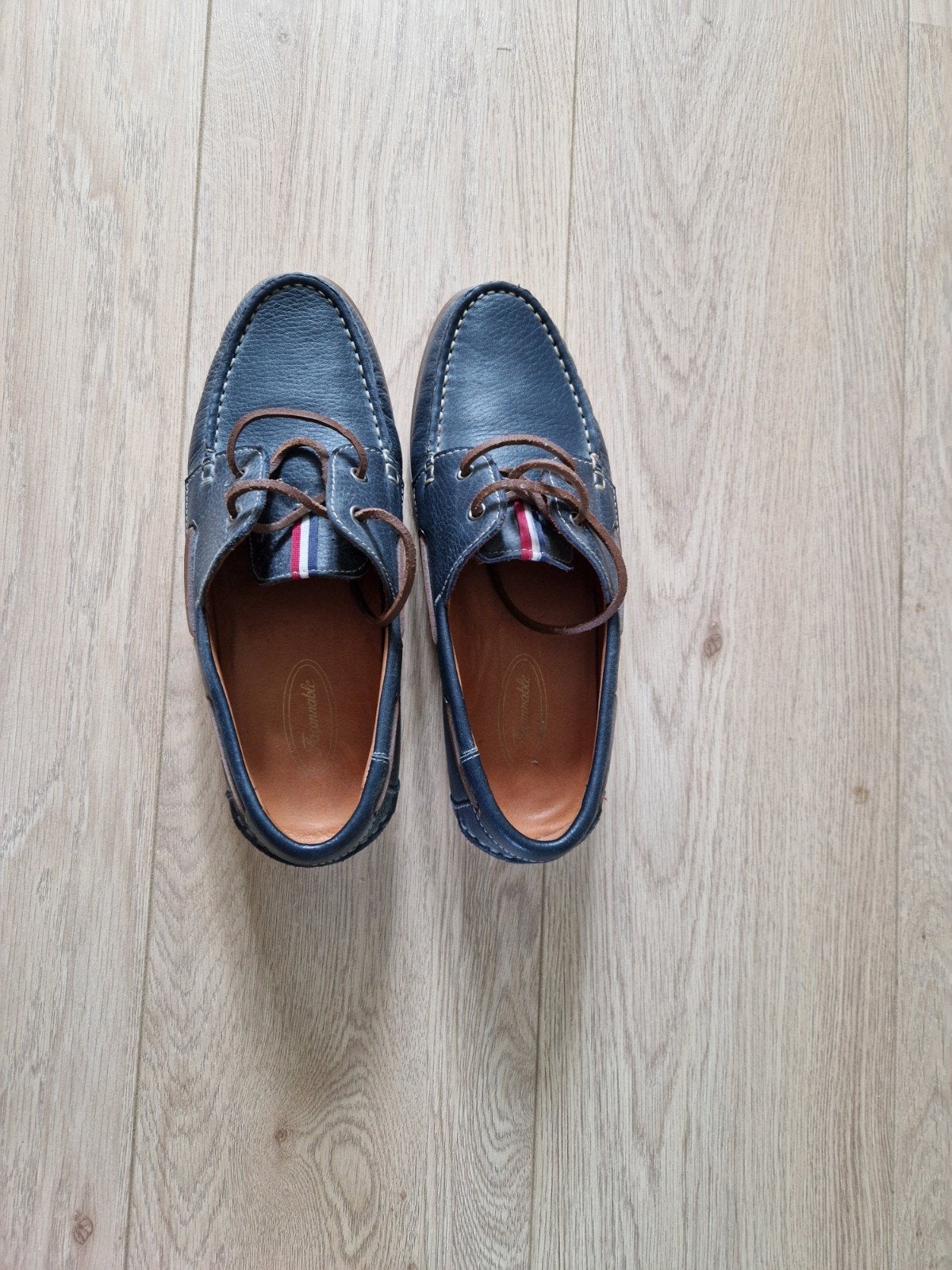 Bootschoenen Navy blauw van het merk Façonnable., Kleding | Heren, Façonnable, Zo goed als nieuw, Espadrilles of Moccasins, Verzenden