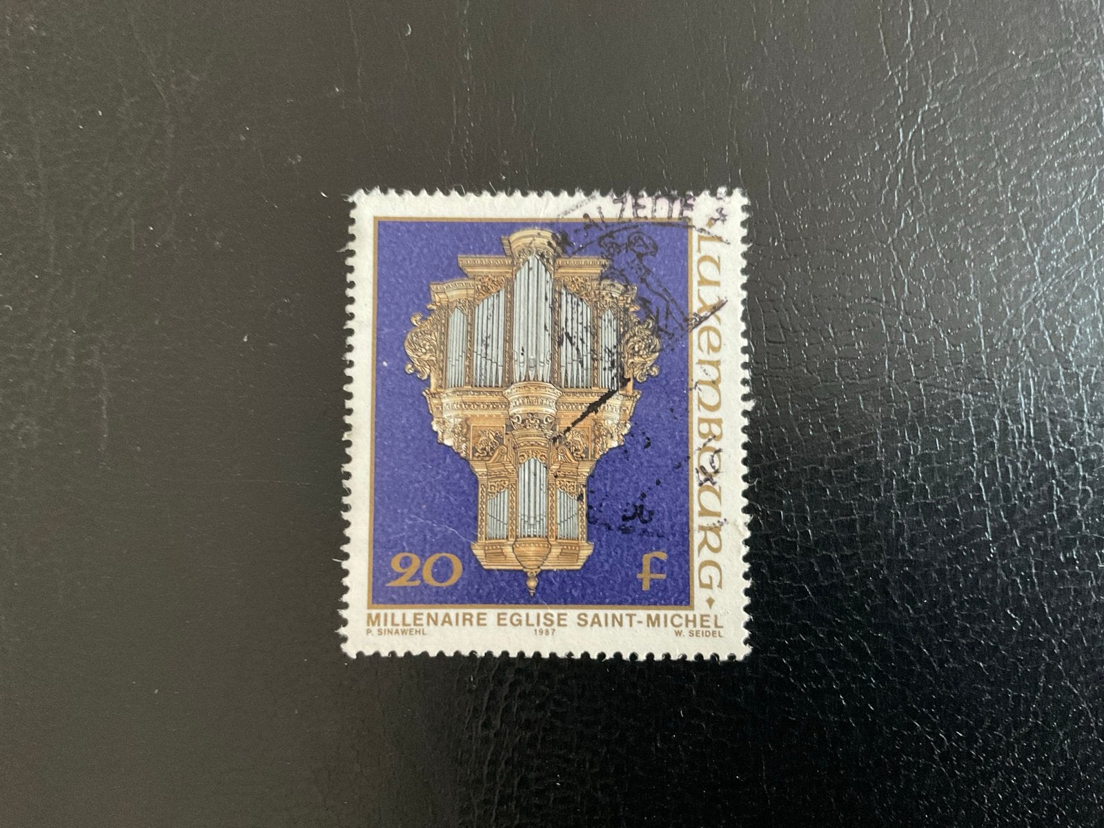 Luxemburg postzegel 1987 - Millenaire Église Saint-Michel, Verzenden, Luxemburg, Gestempeld