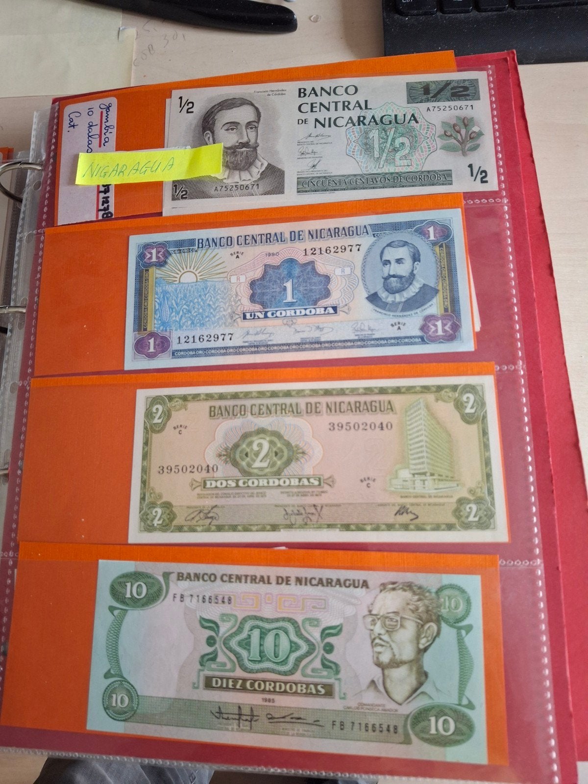 16 biljetten uit Nicaragua, Ophalen of Verzenden, Overige landen, Setje