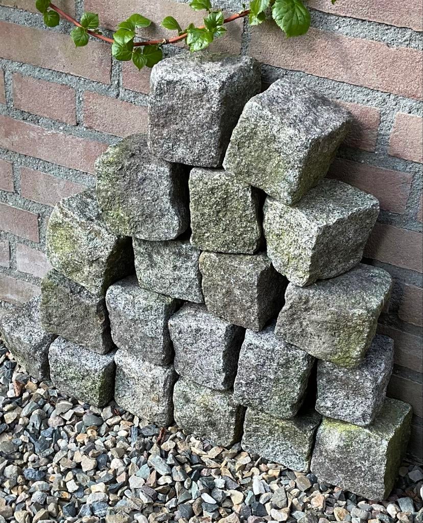20 Granieten keien 10-15 cm - Ideaal voor tuin en bestrating, Ophalen, Gebruikt, Graniet, Kei