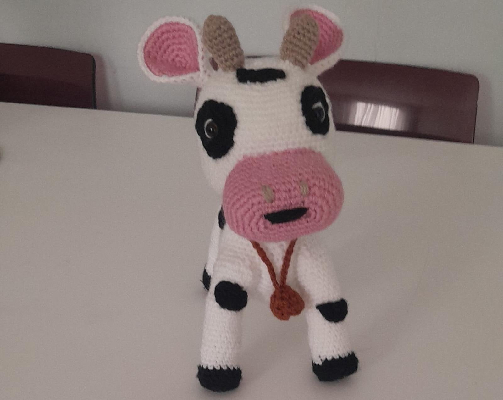 Gehaakte Koe Knuffel - Handgemaakt en Uniek, Ophalen, Overige merken, Nieuw, Middelgroot (20 tot 80 cm)