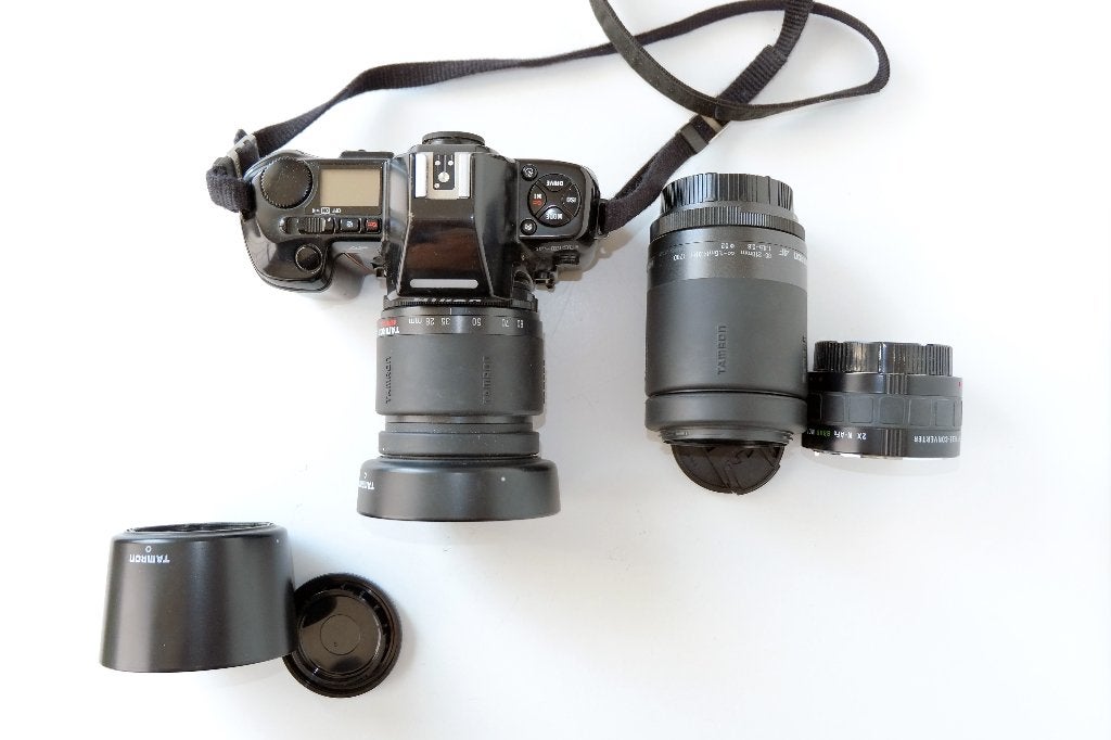 Analoge camera Nikon F-801s met Tamron lenzen, Ophalen of Verzenden, Gebruikt, Spiegelreflex, Nikon