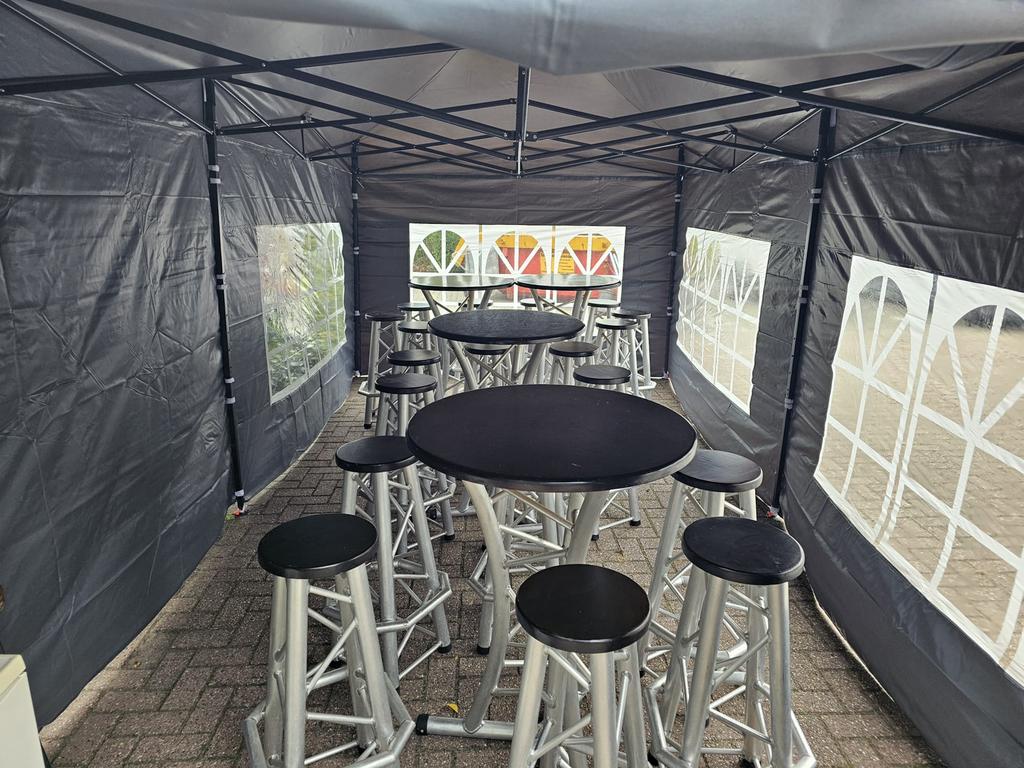 Aluminium truss Barkrukken en Tafel, Zakelijke goederen, Horeca | Meubilair en Inrichting, Ophalen