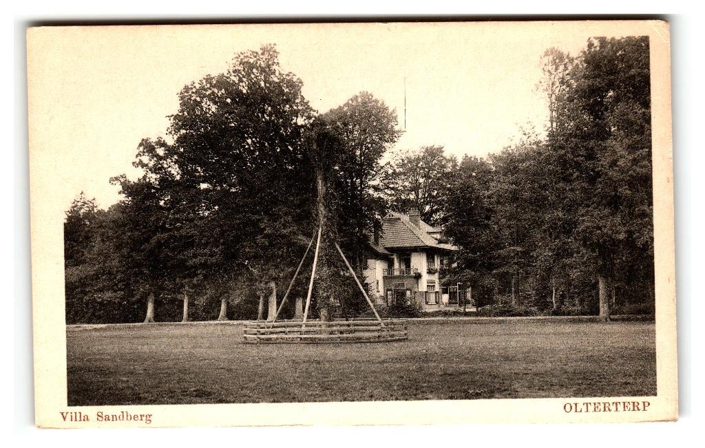 Olterterp, (bij Beetsterzwaag) Villa Sandberg. Ooievaarsnest, Verzenden, 1920 tot 1940, Ongelopen, Friesland