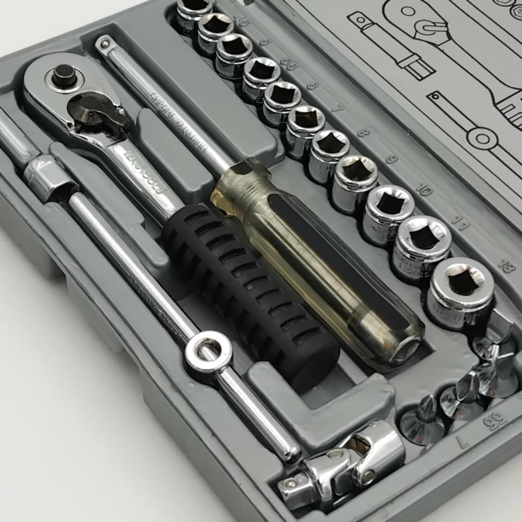 Tengtools 20 delig 1/4" handgereedschapset - Nette staat, Ruilrijk, Zo goed als nieuw, Info@ruilrijk.nl, Neerstraat 60, 6041 KD Roermond