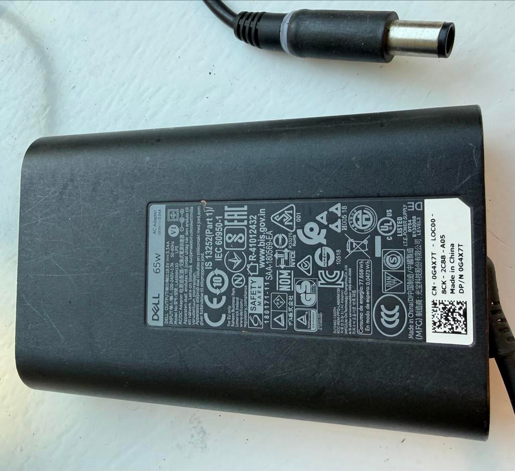 Dell 65W Laptop Oplader - LA65NM130 - 19.5V 3.34A, Computers en Software, Ophalen of Verzenden, Gebruikt
