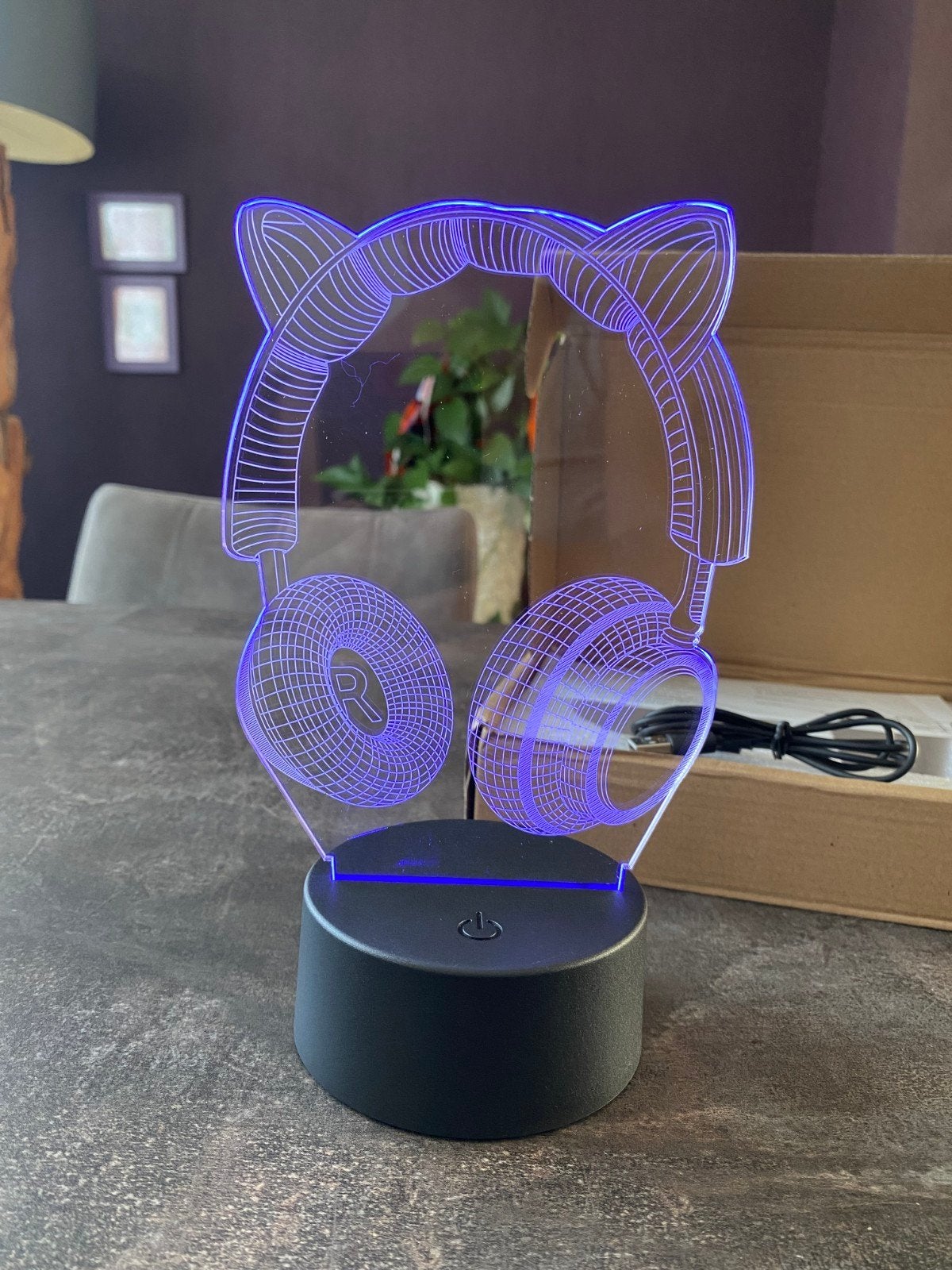 Oplaadbare led lamp. Koptelefoon met oortjes in 8 kleuren, Ophalen of Verzenden, Nieuw