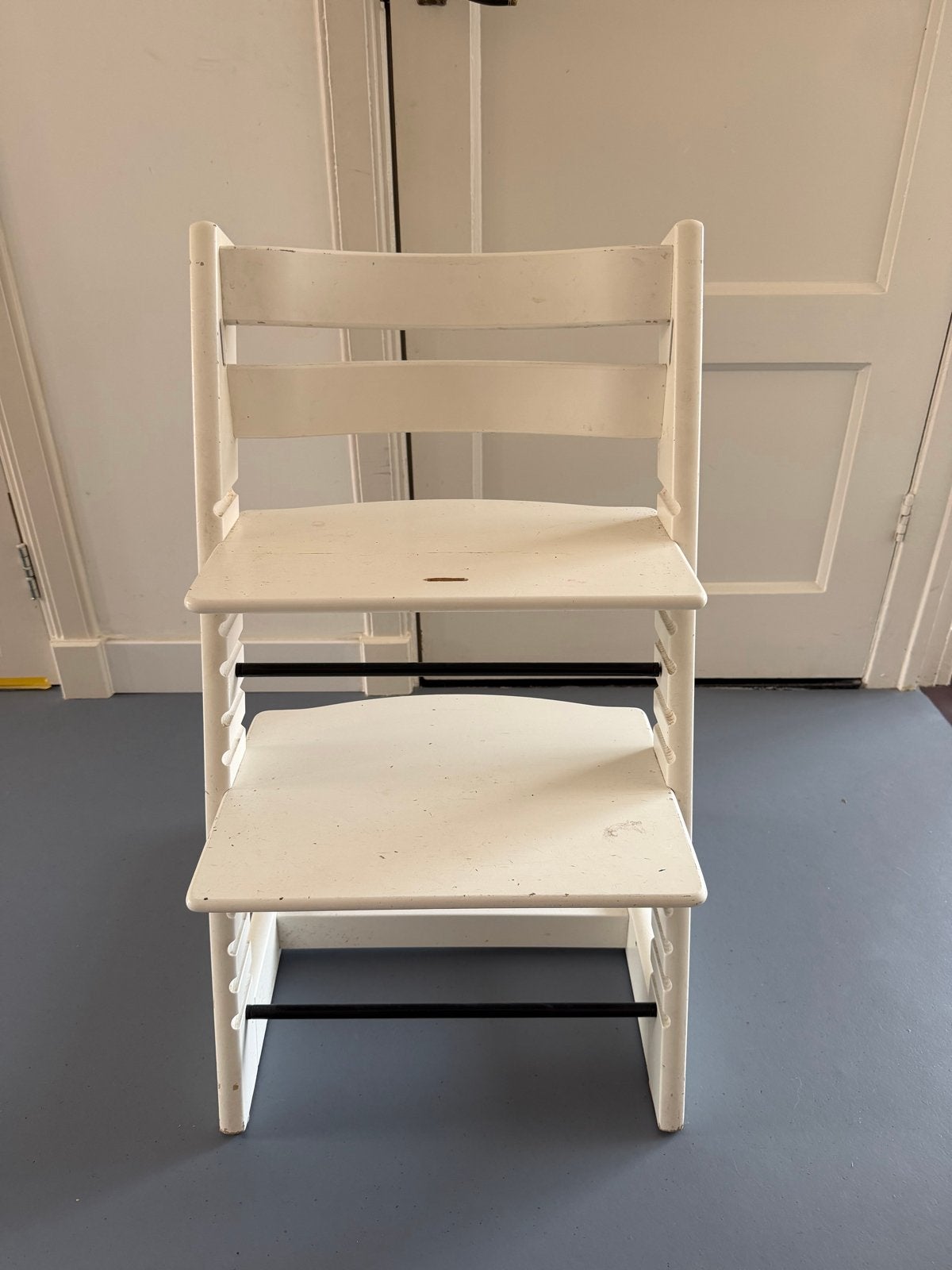 Trip Trap kinderstoel - Wit (Gebruikt), Kinderen en Baby's, Kinderstoelen, Ophalen, Gebruikt, Aanschuifbaar, Meegroeistoel