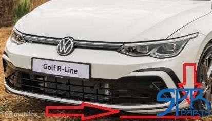 SPOILERLIP LINKS VOORBUMPER GOLF 8 R-LINE 20-24 SPOILER LIP
