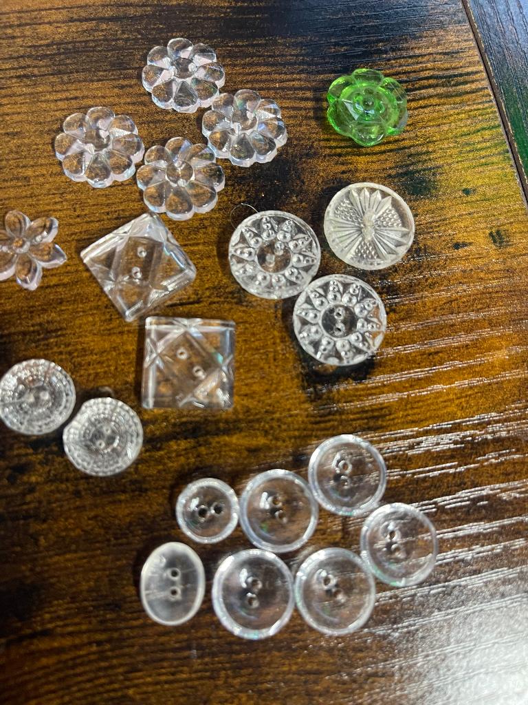 Vintage glazen knoppen, Antiek en Kunst, Ophalen of Verzenden