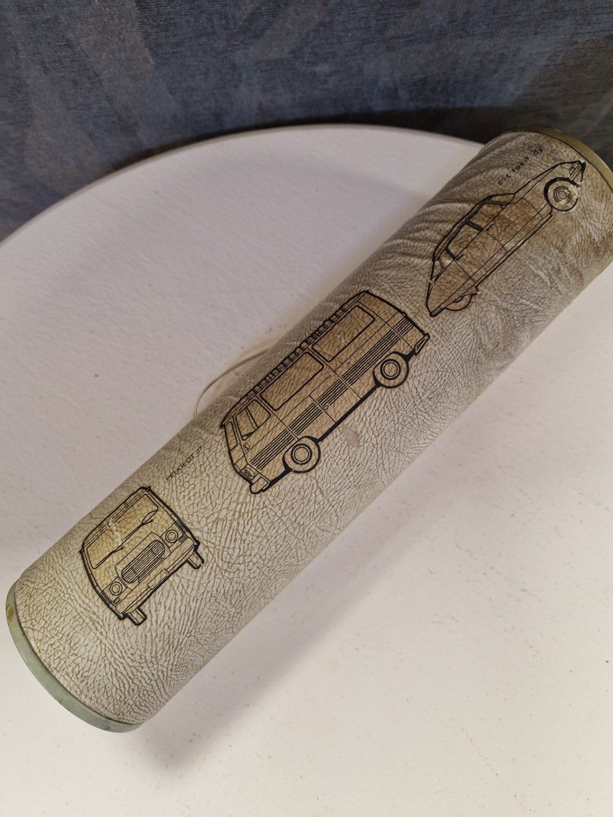 Vintage Hoedenplank Speaker met Citroën DS en Peugeot 37, Overige merken, Gebruikt, Onbekend, Ophalen of Verzenden