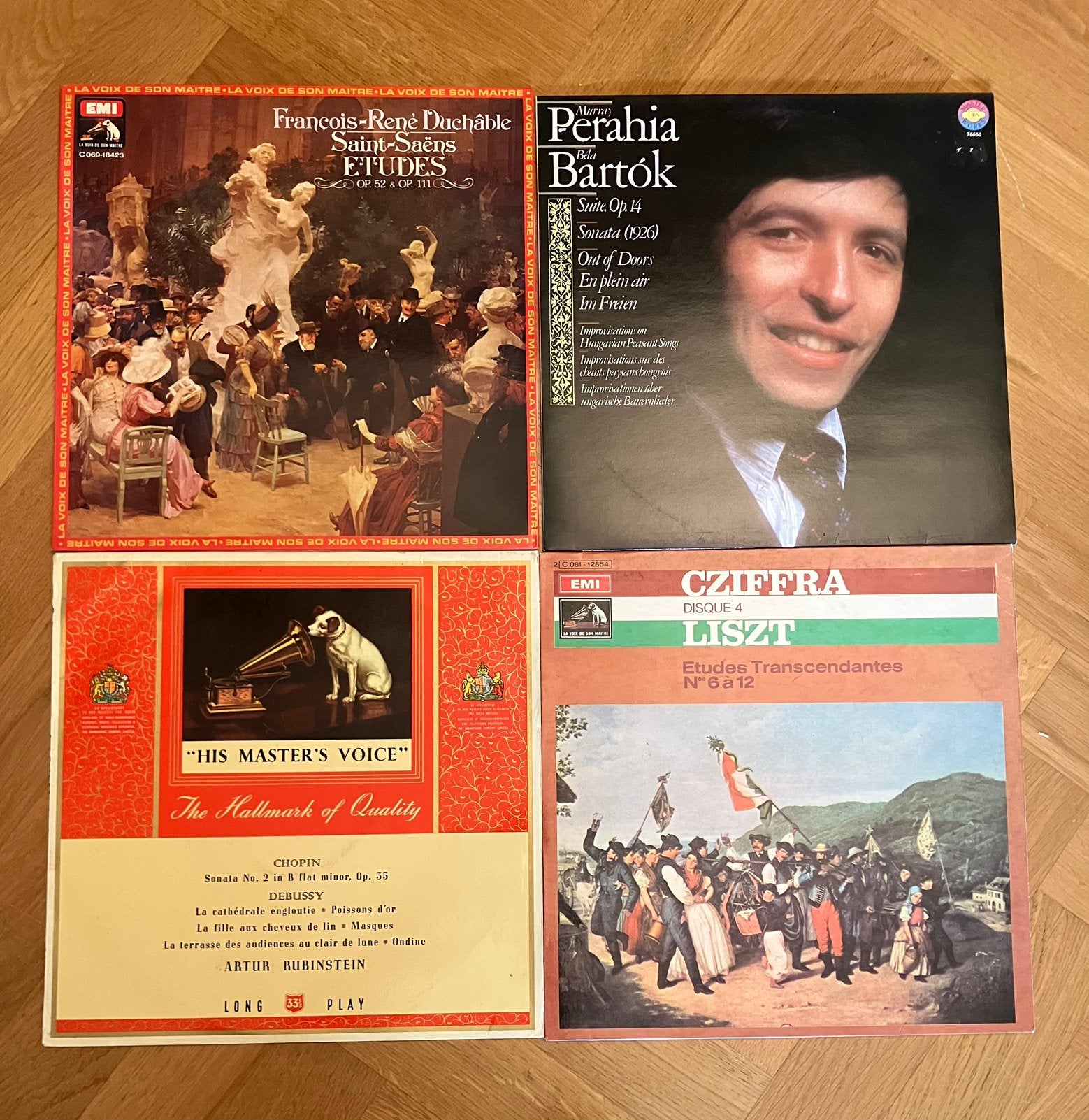 4 lp’s PIANO SOLO, Ophalen, Kamermuziek, Zo goed als nieuw, Romantiek