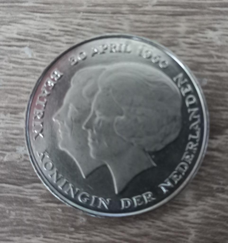 Rijksdaalder 1980 Dubbele Kop (5 stuks beschikbaar), Ophalen of Verzenden, Koningin Juliana, 2½ gulden, Losse munt