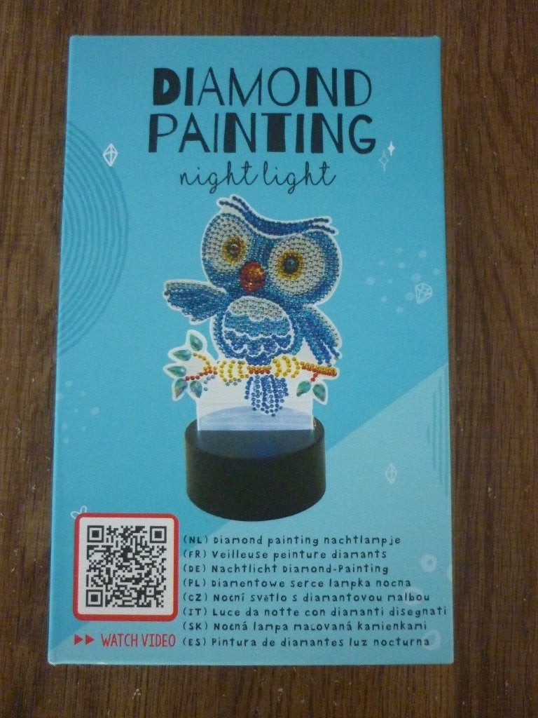 Diamond painting Uil / DIY lampje / uiltje / nachtlampje, Ophalen of Verzenden, Nieuw, Dieren, Knutselwerk