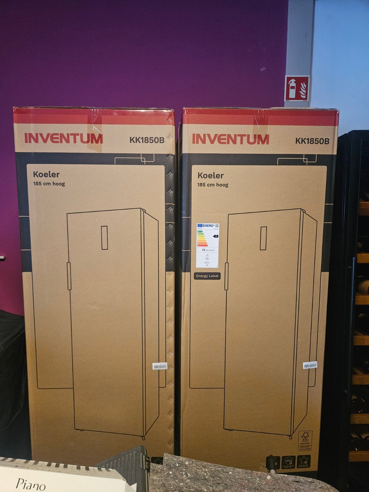 Inventum KK1850B Koelkast met vriesvak - Nieuw in doos, Ophalen of Verzenden