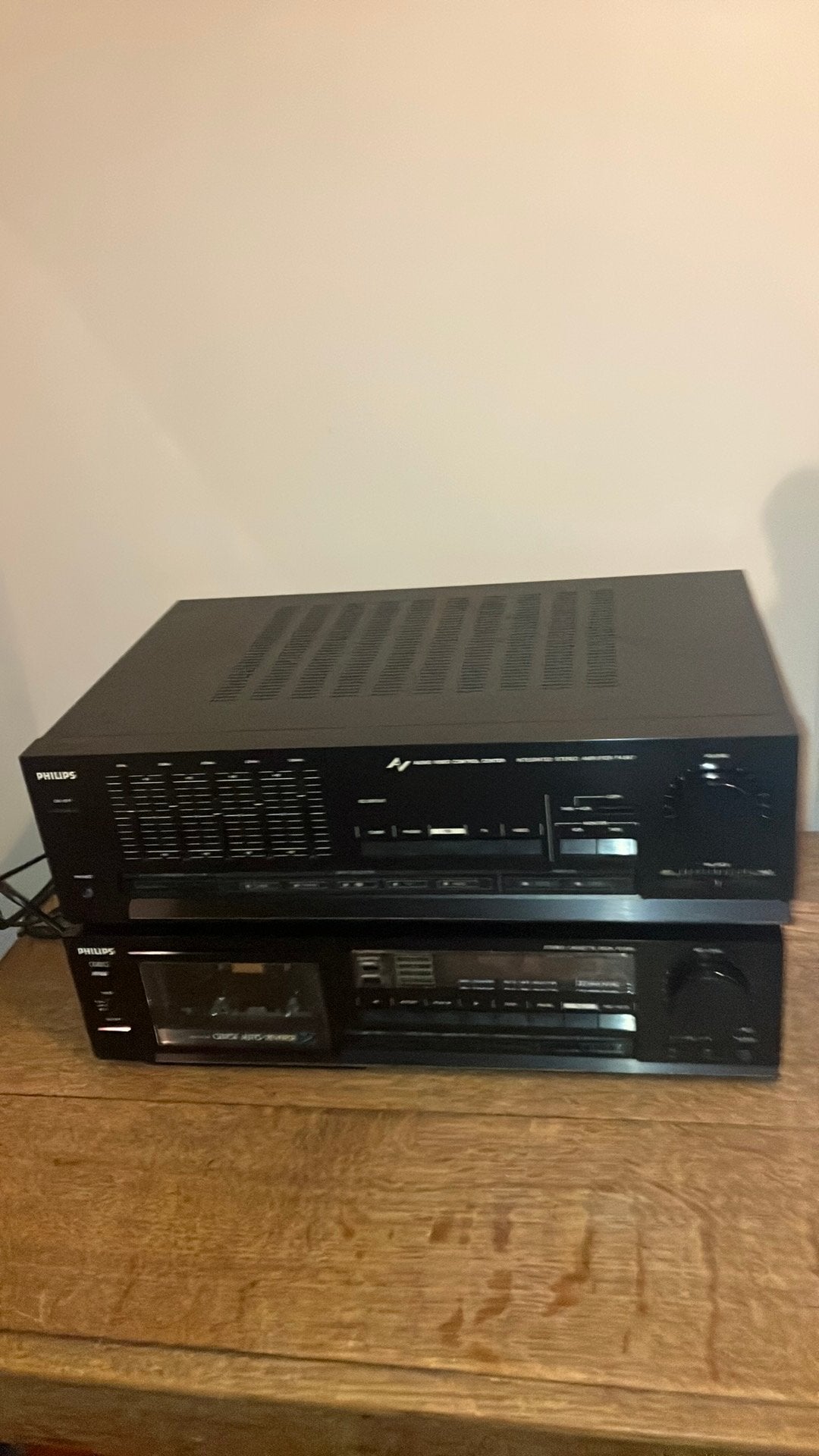 Philips stereo Amplifier FA567 -Cassettedeck FC 566, Philips, Cassettedeck, Zo goed als nieuw, Losse componenten