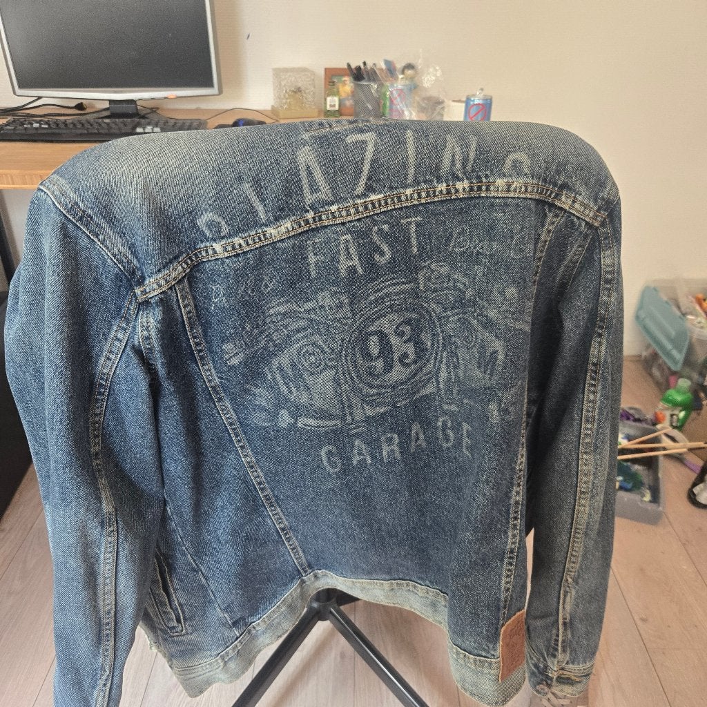 Denim jack pull and bear, Ophalen, Gedragen, Maat 48/50 (M), Blauw