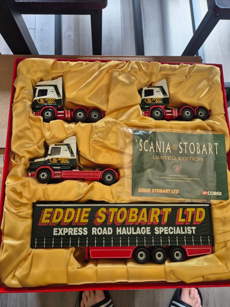 Setje eddie stobart corgi, Ophalen of Verzenden, Zo goed als nieuw, Bus of Vrachtwagen, Corgi