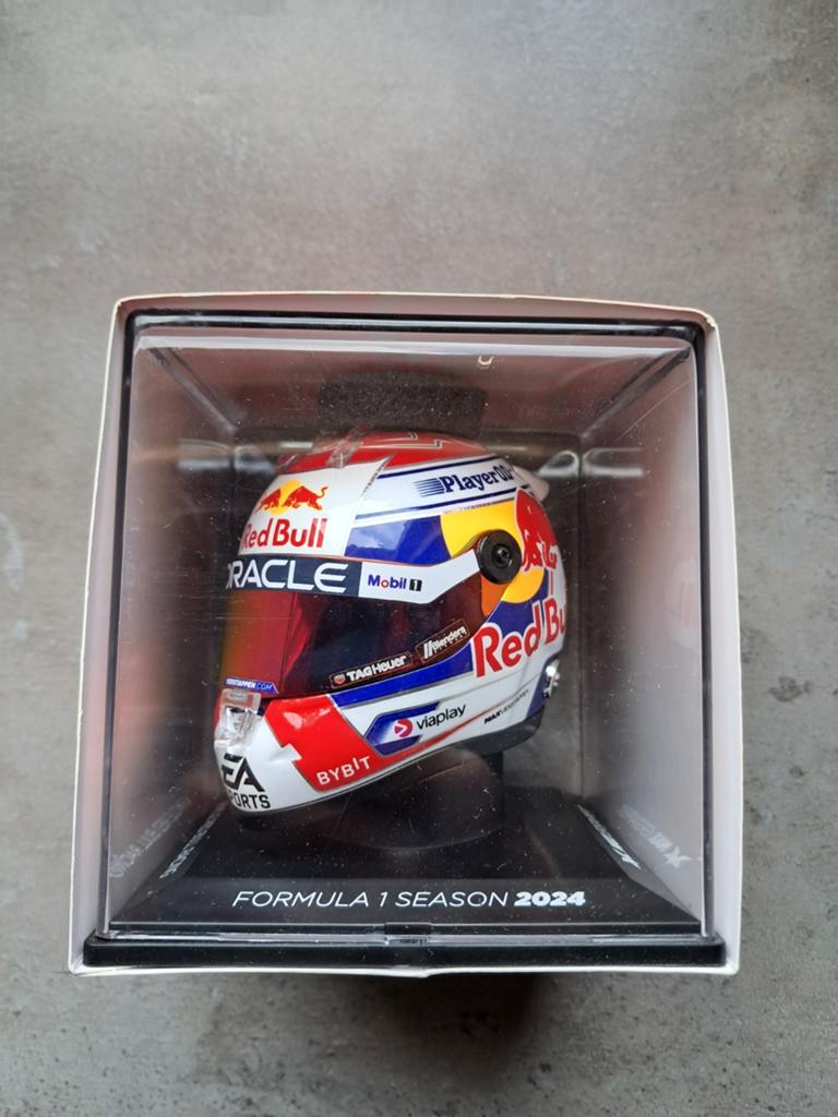 Max Verstappen Schaalmodel Helm seizoen 2024 1:4., Ophalen of Verzenden, Nieuw, Formule 1