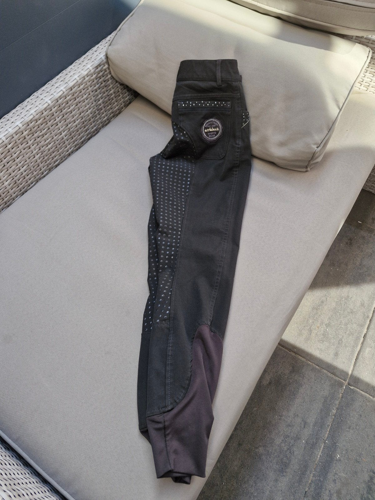 Epplejeck Rijbroek zwart maat S (36), Gebruikt, Dressuur, Zwart, Met grip