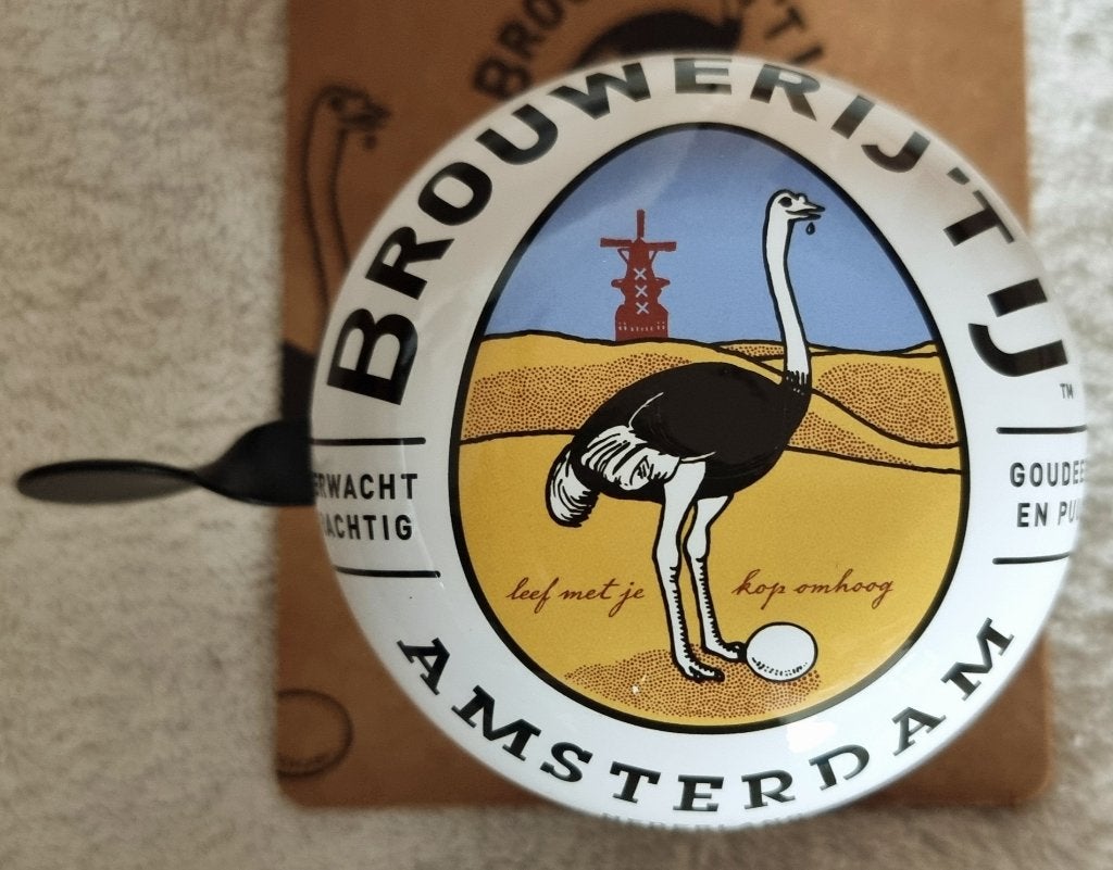 Fietsbel Brouwerij 't IJ Amsterdam - zeer groot & luid NIEUW, Verzamelen, Biermerken, Ophalen of Verzenden, Nieuw, Overige typen