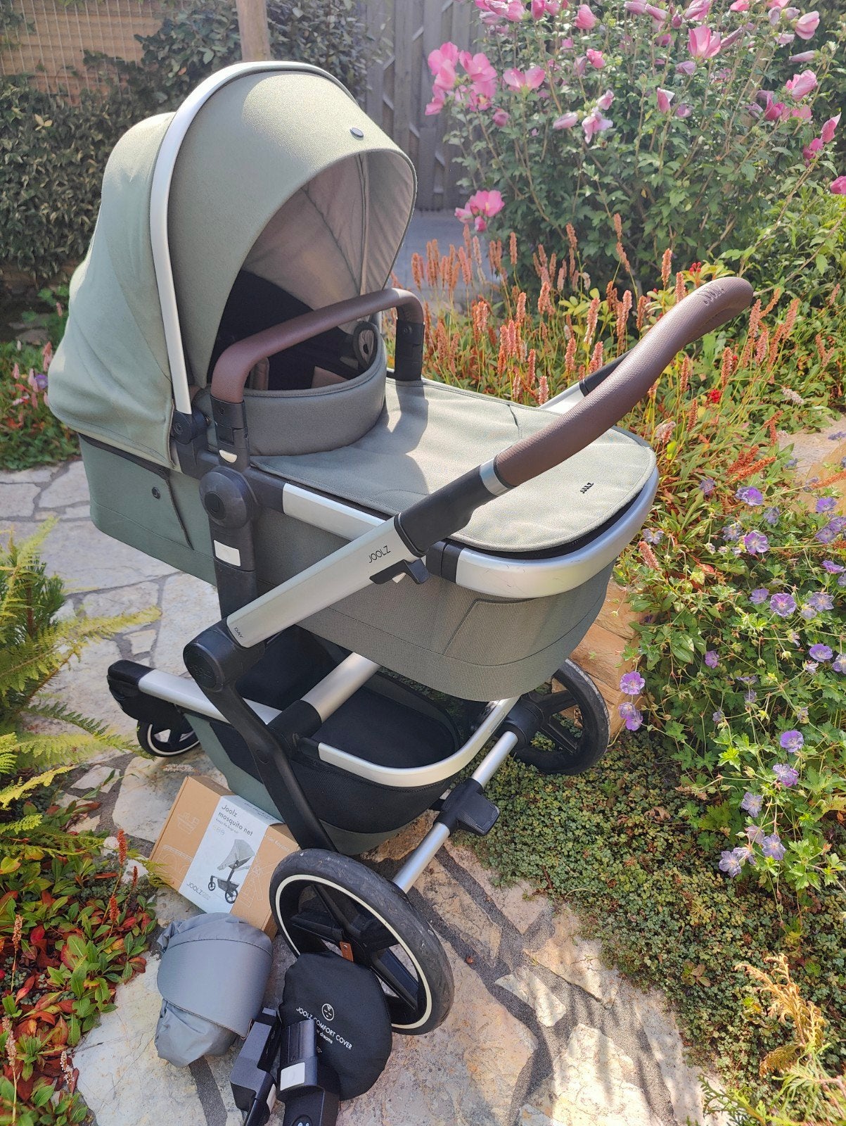 Joolz Day+ Marvellous Green, COMPLETE SET, Ophalen, Kinderwagen, Overige merken, Verstelbare duwstang