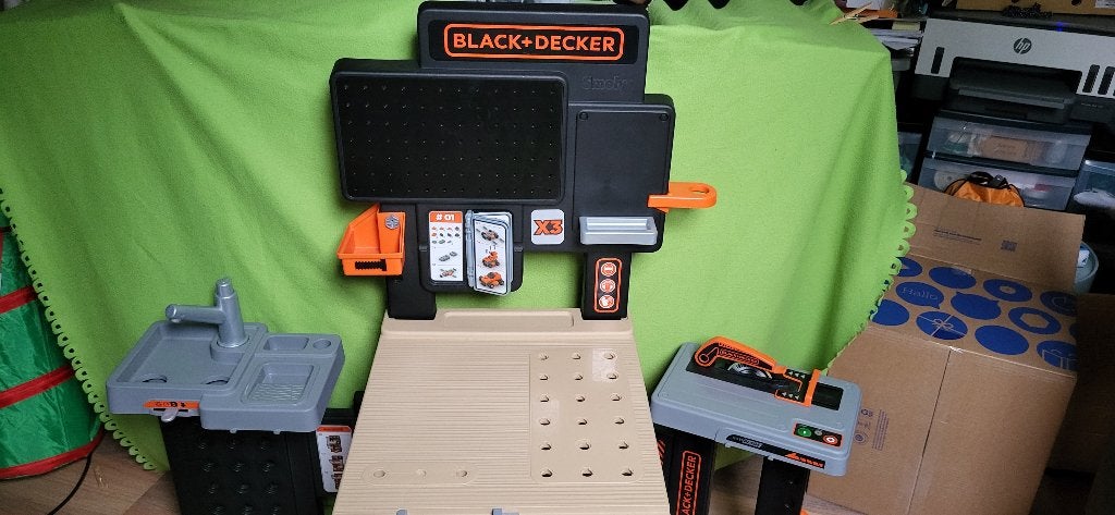 Smoby - Speelgoedwerkbank - Black & Decker mega center, Ophalen, Zo goed als nieuw, Jongen of Meisje