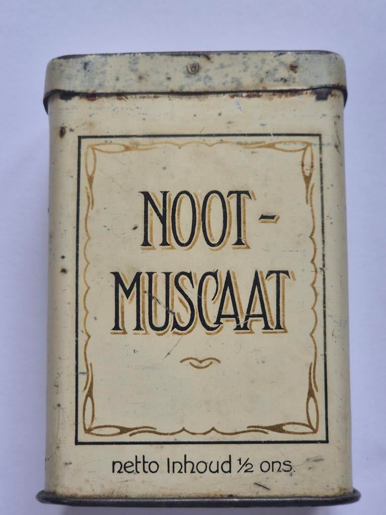 Nootmuskaat Kruiden Specerijen blikje, Verzamelen, Blikken, Ophalen of Verzenden, Gebruikt, Overige