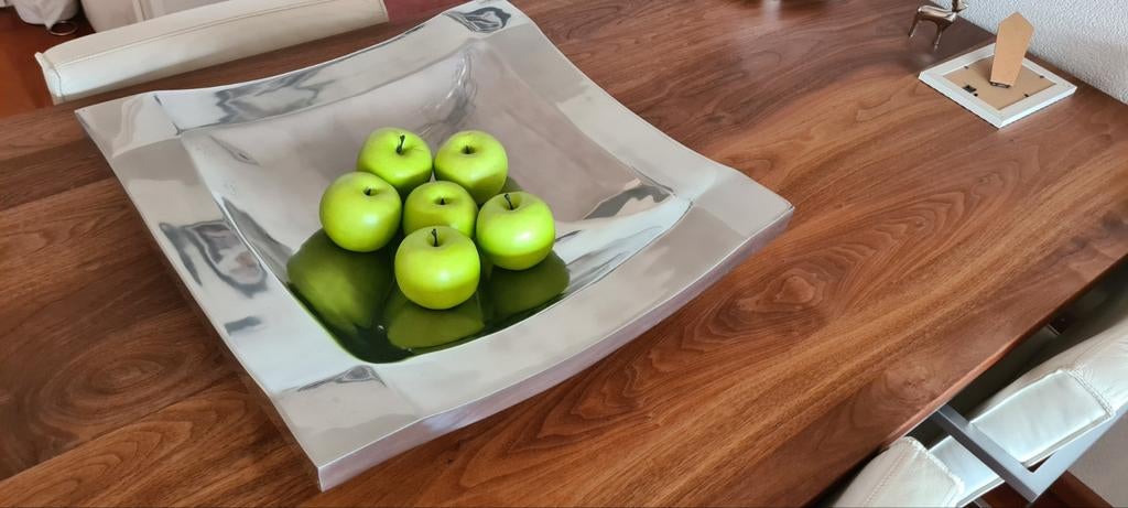 moderne handgemaakte Bob design aluminium schaal 50x50, Huis en Inrichting, Woonaccessoires | Schalen en Manden, Ophalen of Verzenden