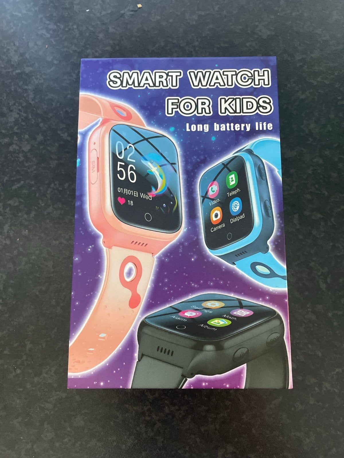 Smartwatch voor kinderen - Zwart, Ophalen of Verzenden, Zo goed als nieuw, Zwart, Android