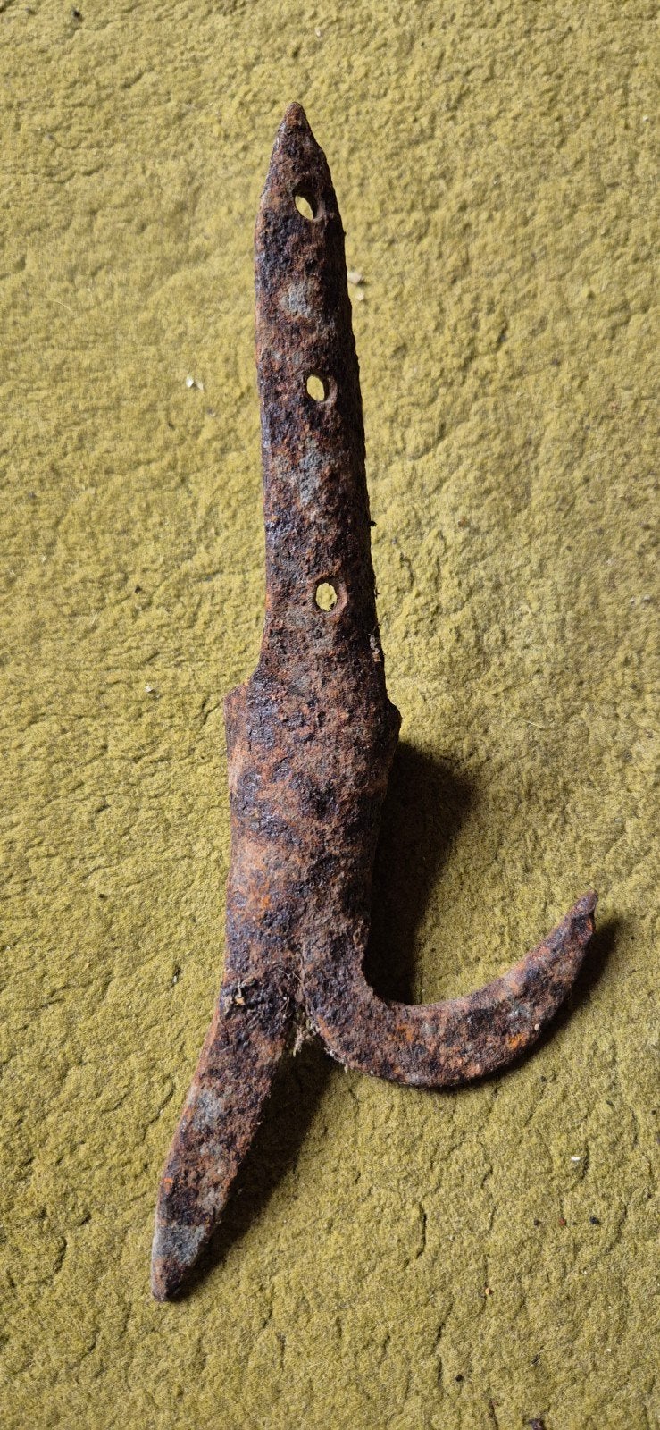 Antieke ijzeren bootshaak , pikhaak, vlotterhaak, Antiek en Kunst, Ophalen of Verzenden