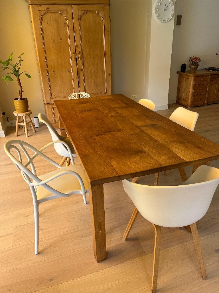 Eetkamerstoelen 6 stuks, Wit, Zo goed als nieuw, Vijf, Zes of meer stoelen, Ophalen