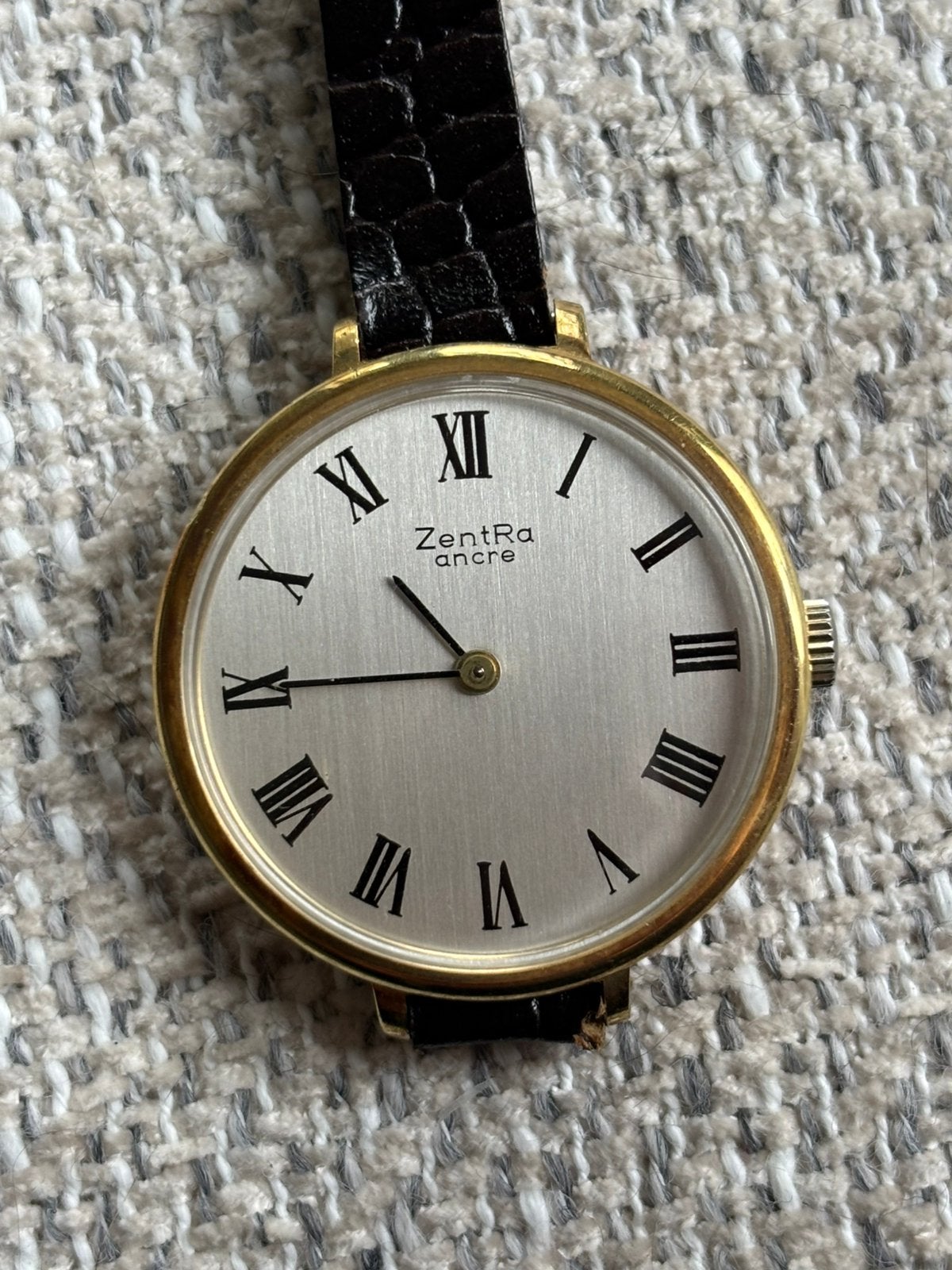 Zentra handopwinder vintage horloge, Ophalen of Verzenden, Staal, Overige merken, 1960 of later