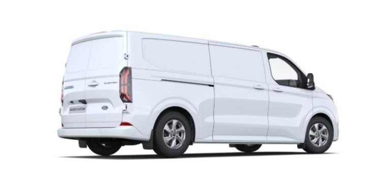 Ford E-Transit Custom 340 L2H1 Limited 71 kWh 218pk | Laadvl, Auto's, Automaat, Zwart, 71 kWh, 470 min