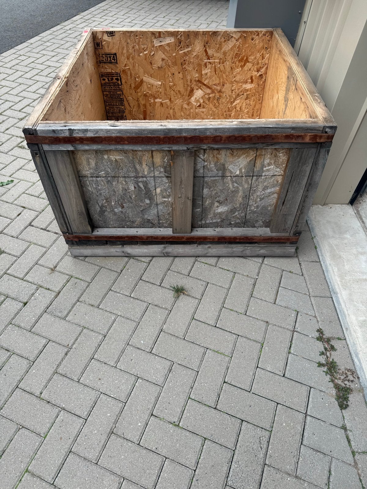 Robuuste houten kist voor opslag of transport, Ophalen, 50 – 75, Gebruikt, 75 tot 100 cm