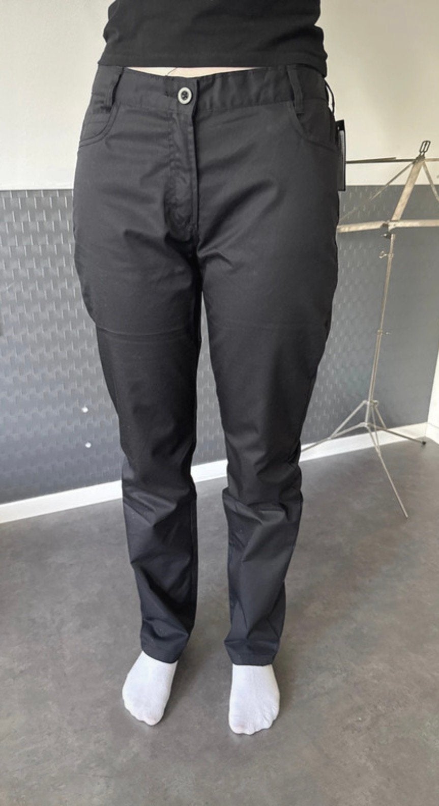 Nieuwe zwarte koksbroek Greiff maat 40 (valt als een S), Zwart, Nieuw, Ophalen of Verzenden, Maat 36 (S)