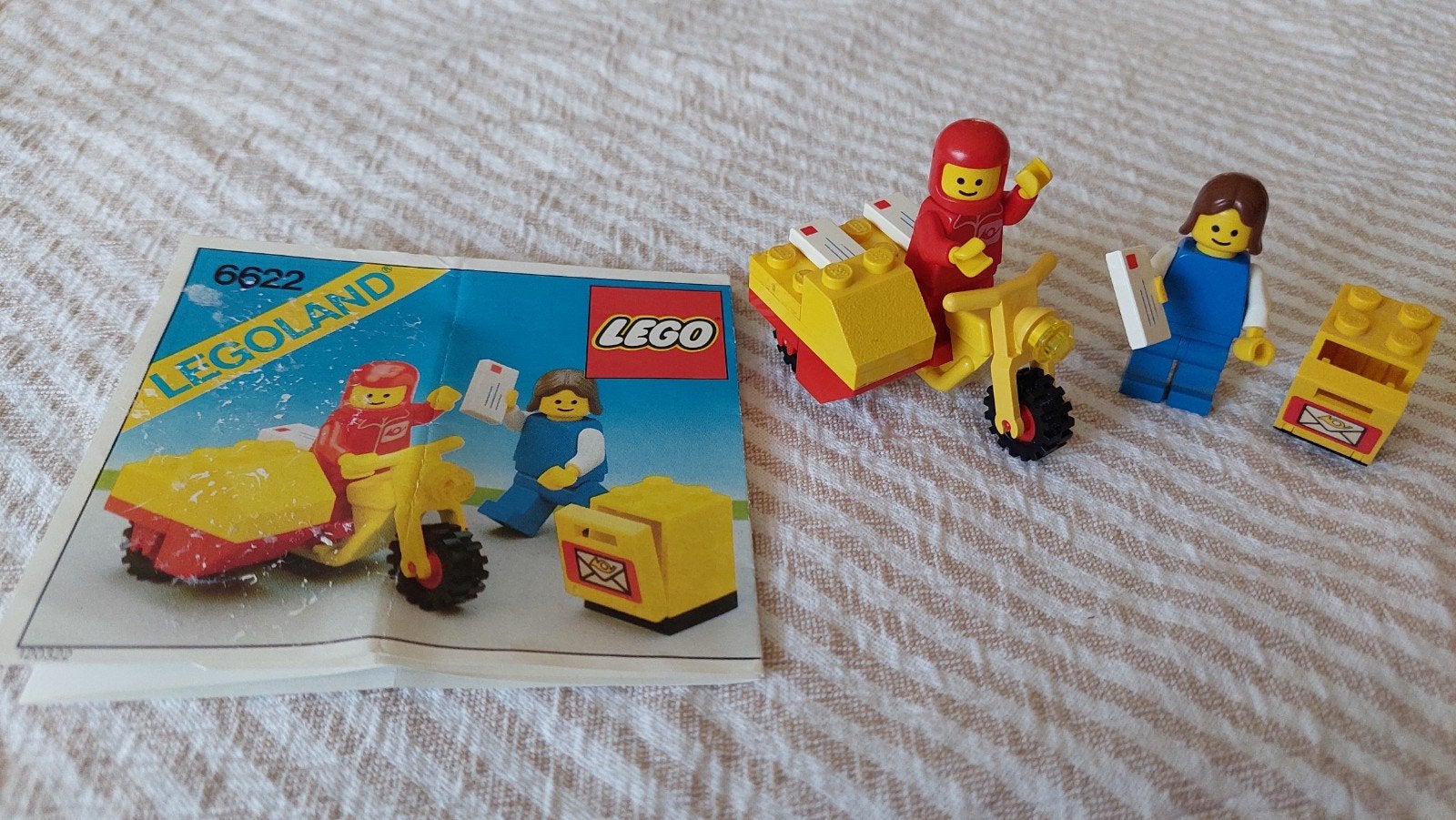 LEGO Legoland 6622 Postbode met Motorfiets en Minifiguren, Gebruikt, Lego, Ophalen of Verzenden, Inclusief instructies