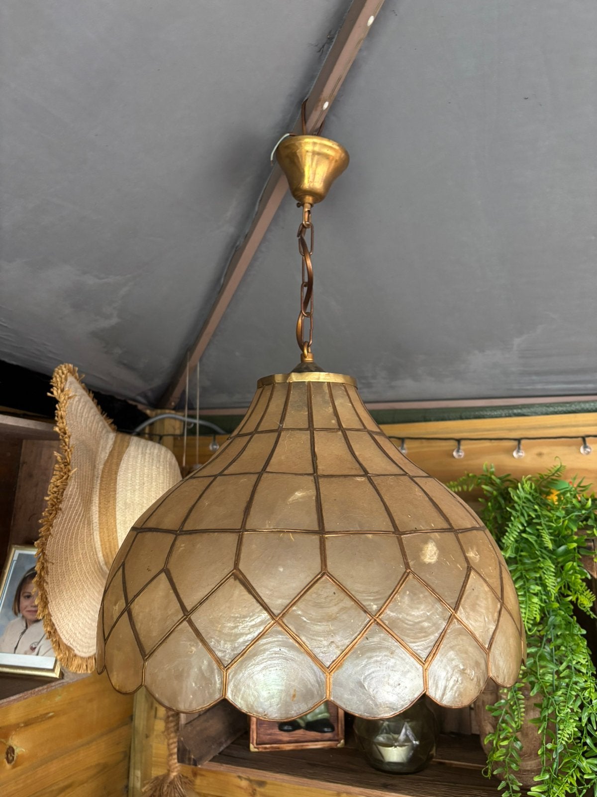 Tiffany lamp jaren 70, Ophalen, Gebruikt