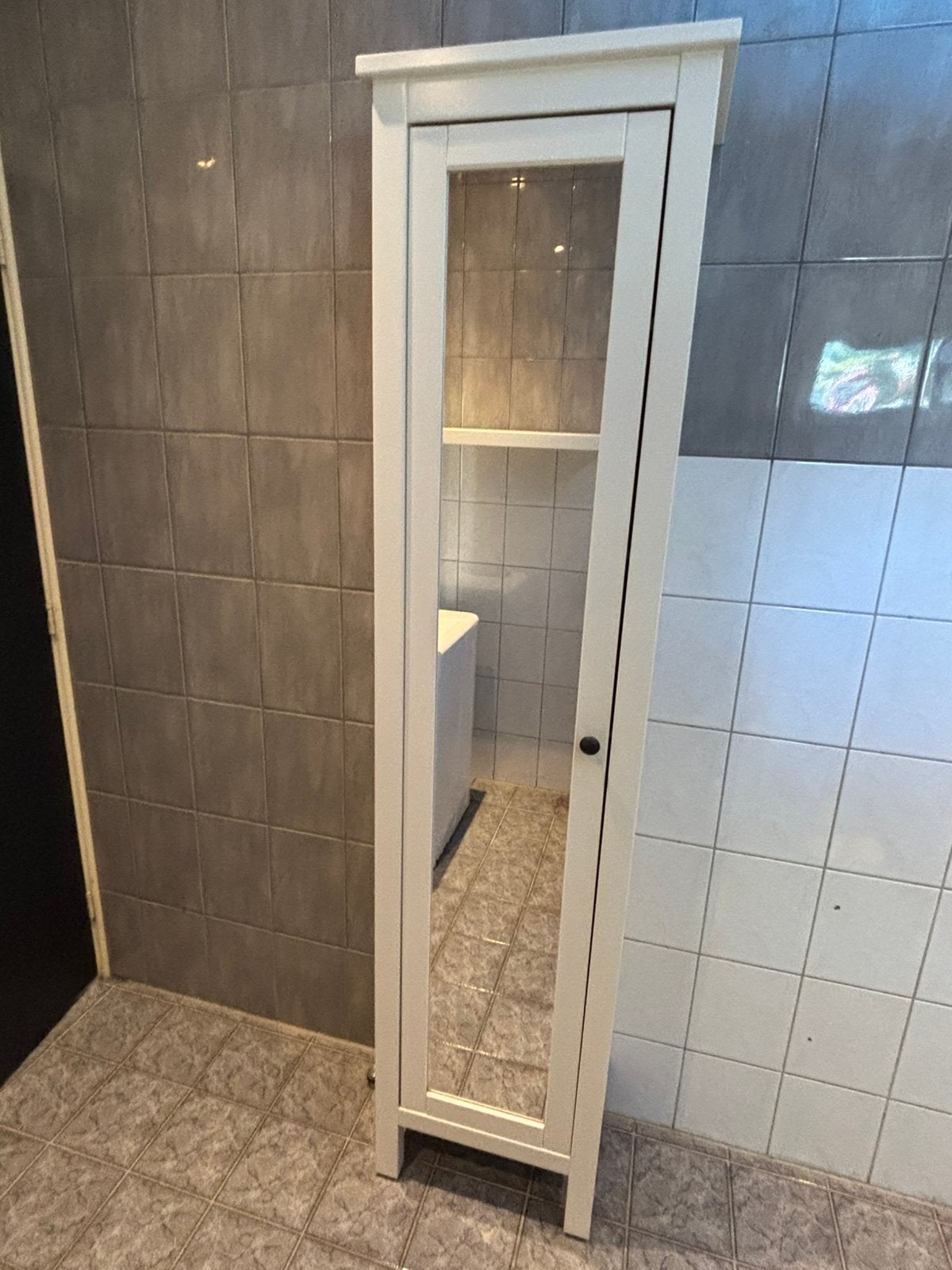 Ikea Hemnes hoge kast met spiegeldeur 49x31x200cm, Ophalen, 50 tot 100 cm, 150 tot 200 cm, 25 tot 50 cm