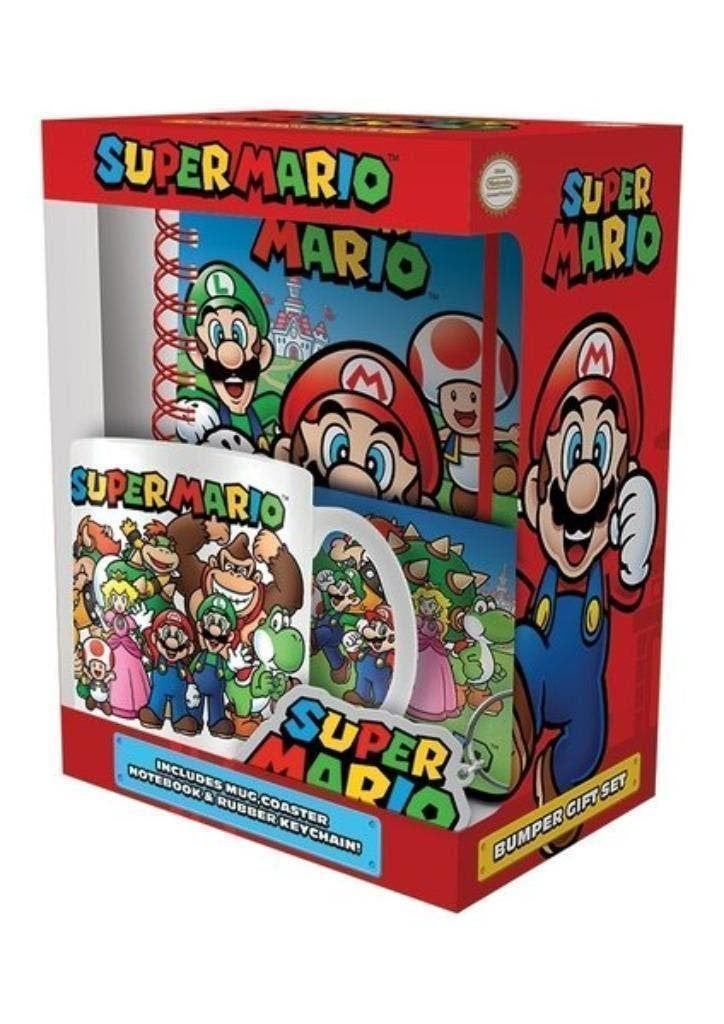 Super Mario Giftset - 4 Delig, Gebruiksvoorwerp, Nieuw, Ophalen of Verzenden, Nvt