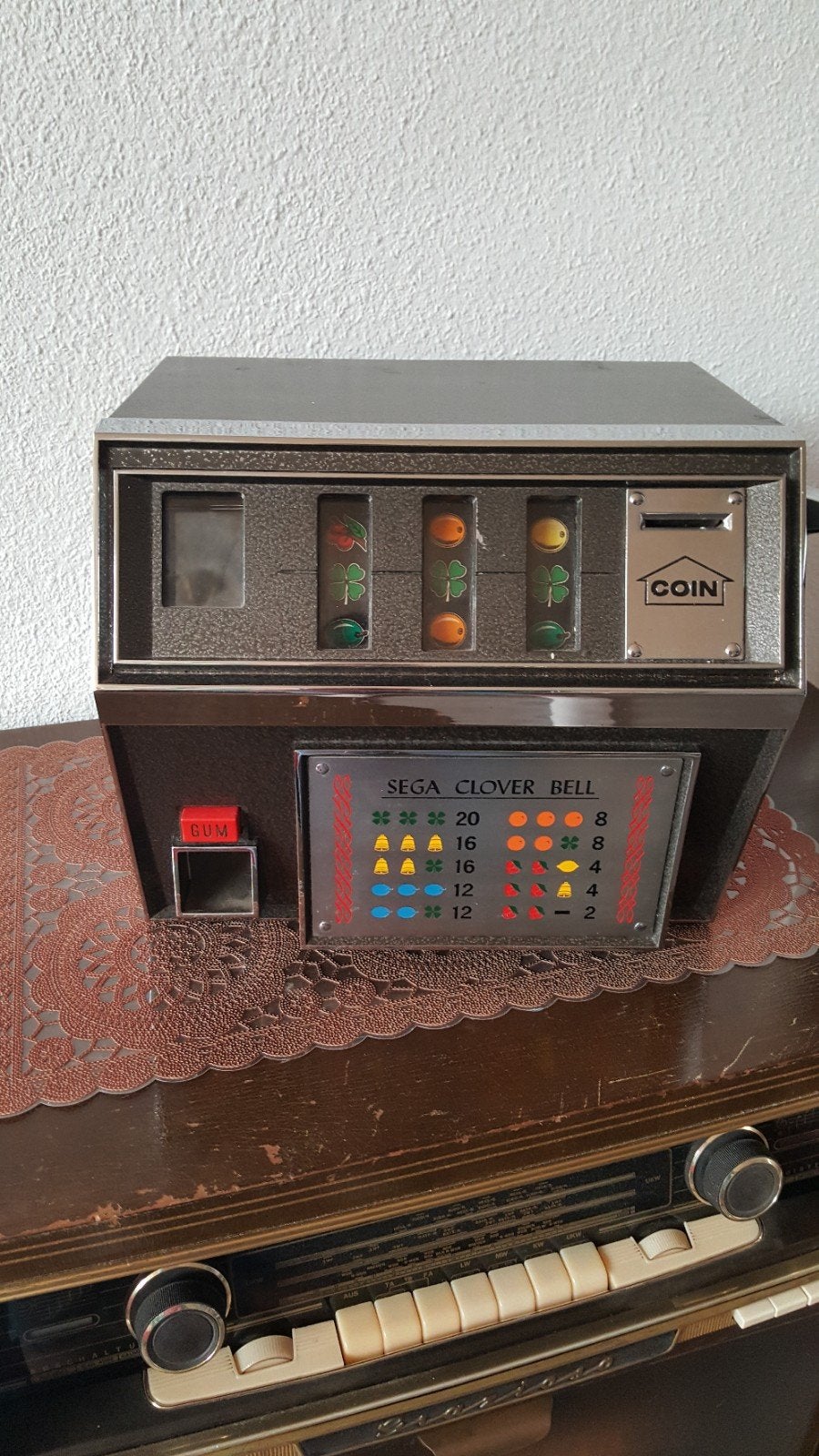 Gokkast mechanisch, Verzamelen, Automaten | Gokkasten en Fruitautomaten, Overige munten, Ophalen, Zo goed als nieuw, Met sleutels