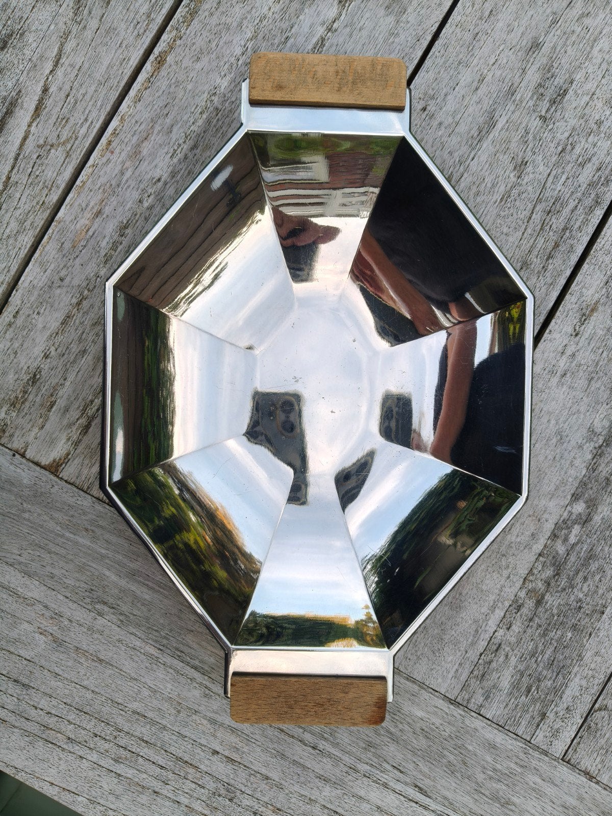 Wellner Art Deco presenteerschaal verzilverd, ca 1925, Ophalen of Verzenden
