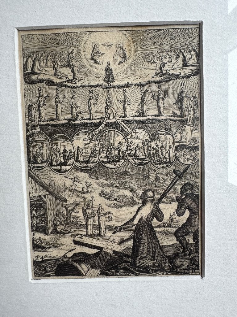 1620 - O U D Boetius Bolswert. (1580-1633) P0562-24, Ophalen of Verzenden, Ets, 1700 - 1799