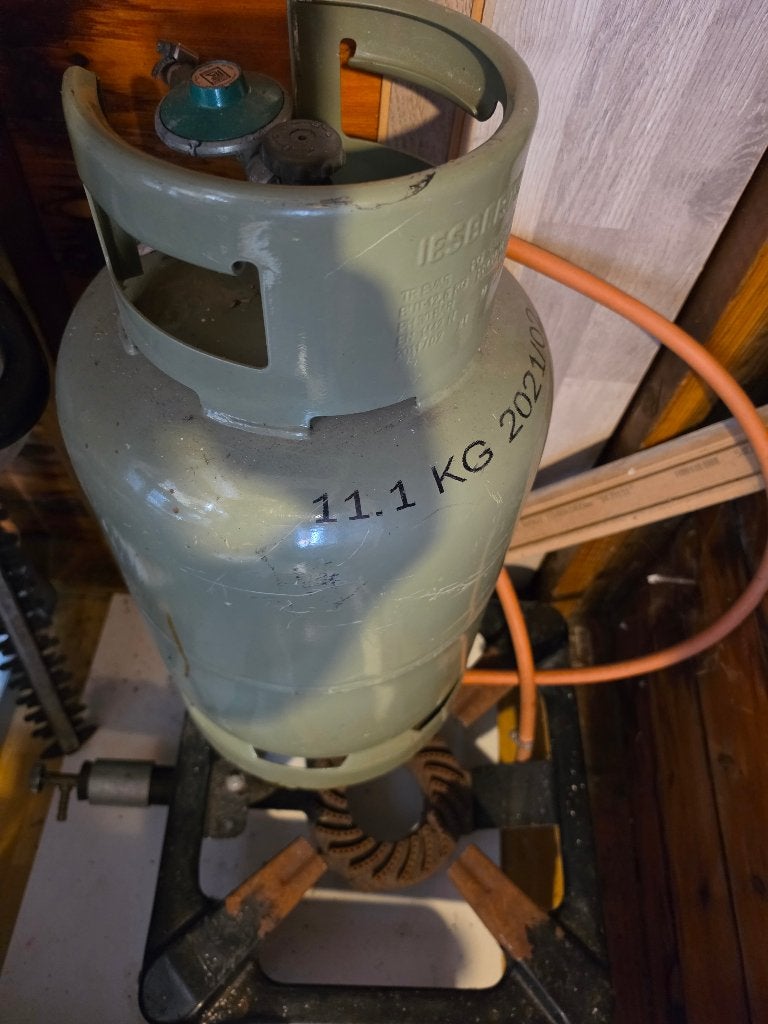 Gasfles Inclusief drukregelaar  te koop, Ophalen, Gebruikt