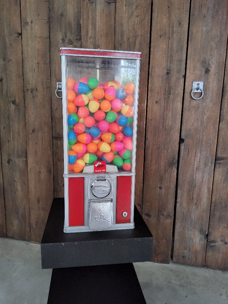 Ballenautomaat retro draaiautomaat incl plm 300 capsules usa, Verzamelen, Automaten | Overige, Ophalen, Gebruikt