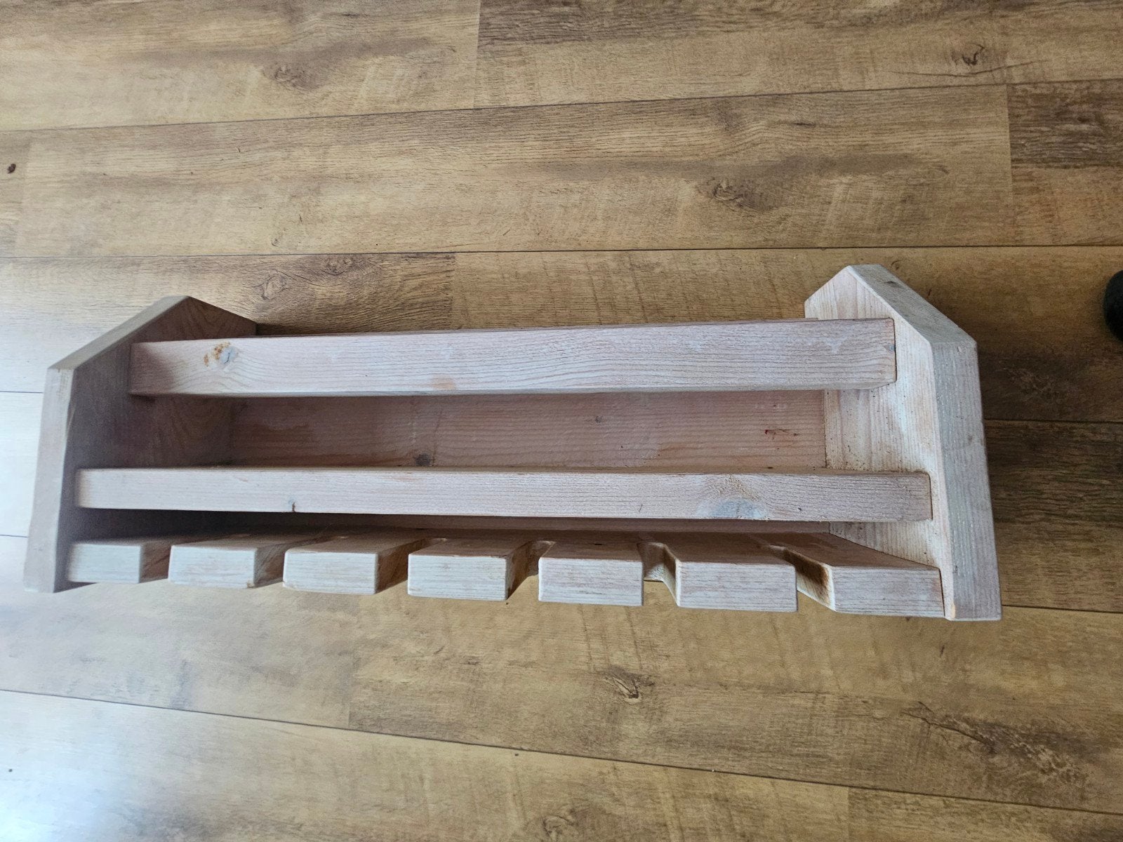 Houten wijnrek met glazenhouder, Huis en Inrichting, Ophalen of Verzenden, Gebruikt, Hout