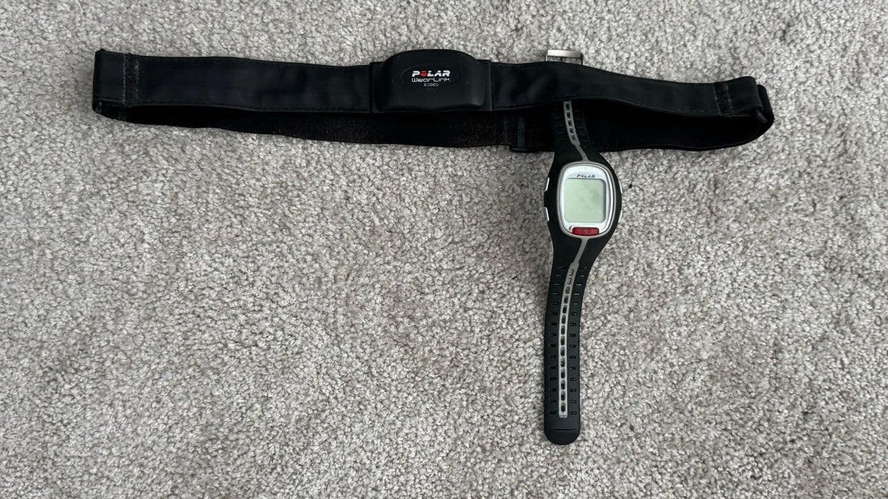 Polar WearLink Coded hartslagmeter met horloge, Ophalen of Verzenden, Gebruikt, Polar, Met borstriem