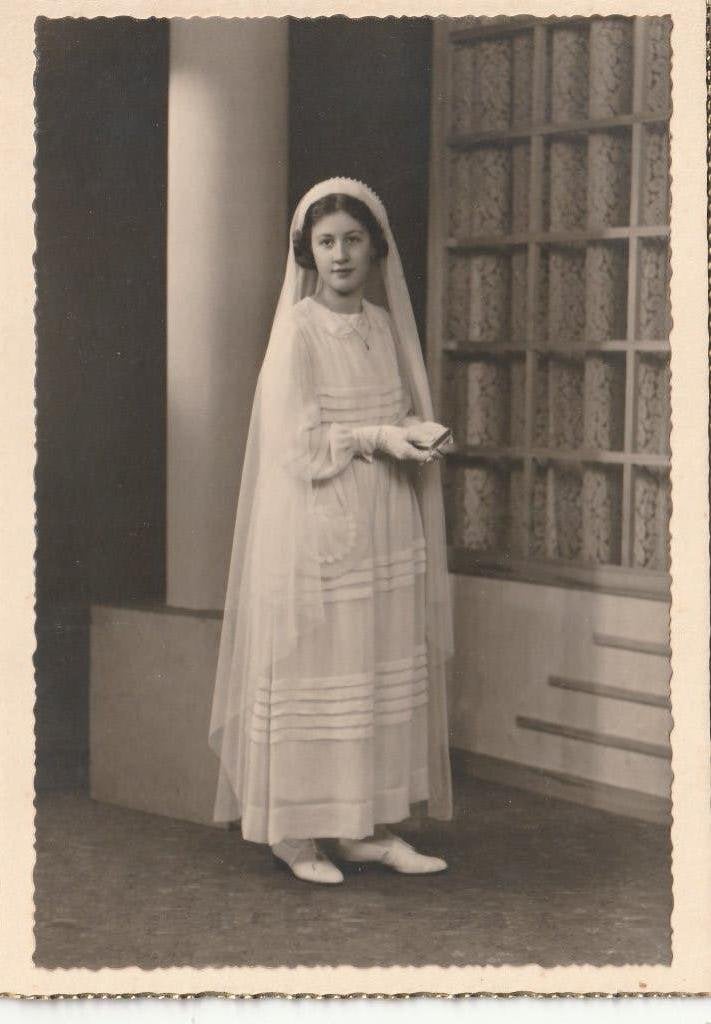 fotokaart   communie kant  -  11.50 op 16  cm, Verzenden, Voor 1940, Zo goed als nieuw