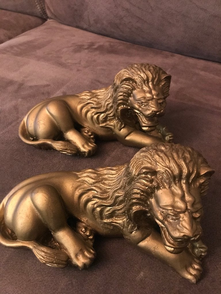 2 Leeuwen Beeldjes., Verzamelen, Beelden en Beeldjes, Ophalen of Verzenden, Zo goed als nieuw, Dier