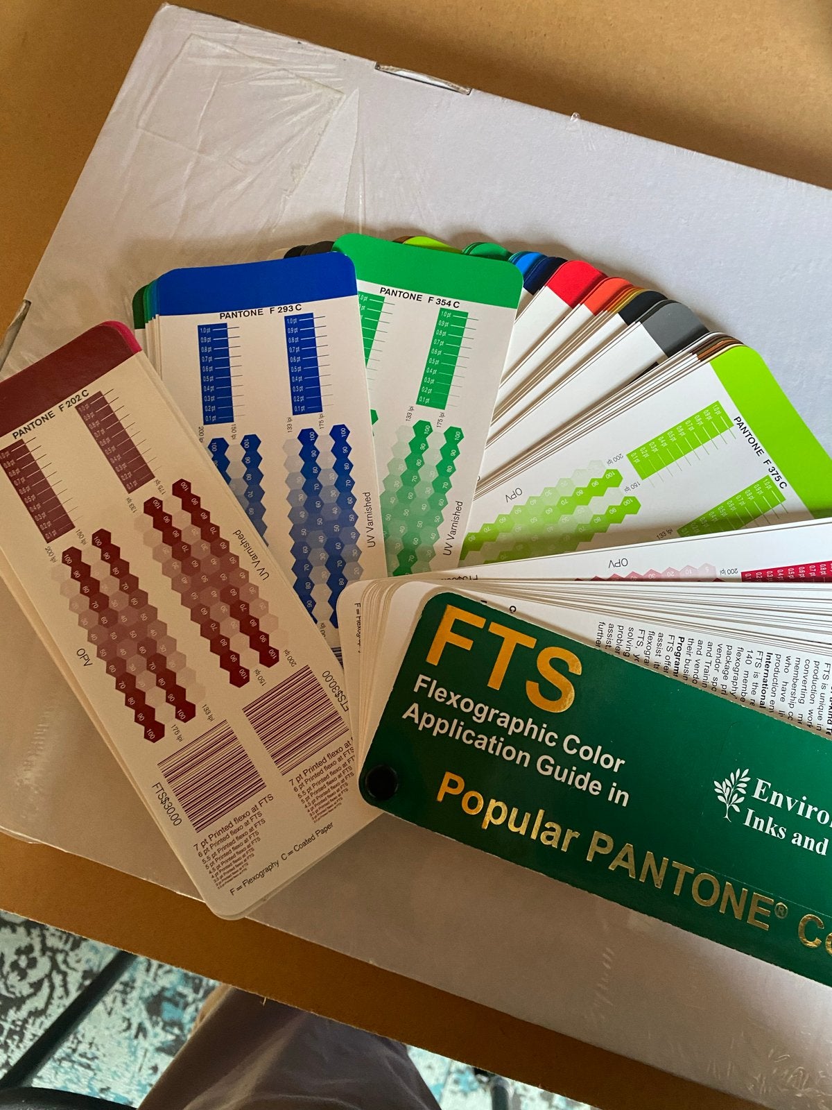 FTS Kleurenwaaier voor Flexo Drukinkten - Pantone Kleuren, Ophalen of Verzenden, Gebruikt, Overige typen